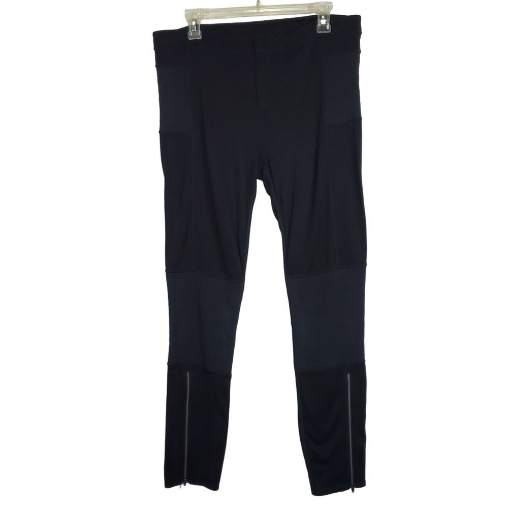 Athleta Womens Pants sz 14 Motion Ponte Trailsetter Hiking Travel Black